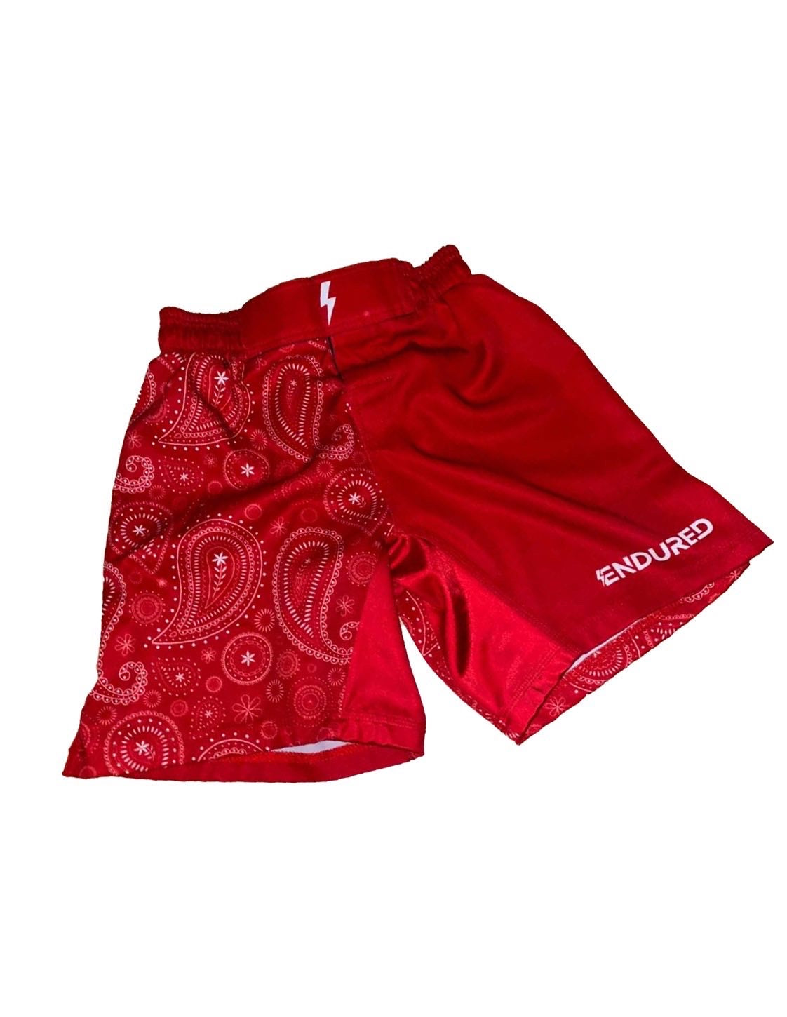 Red 2024 paisley shorts