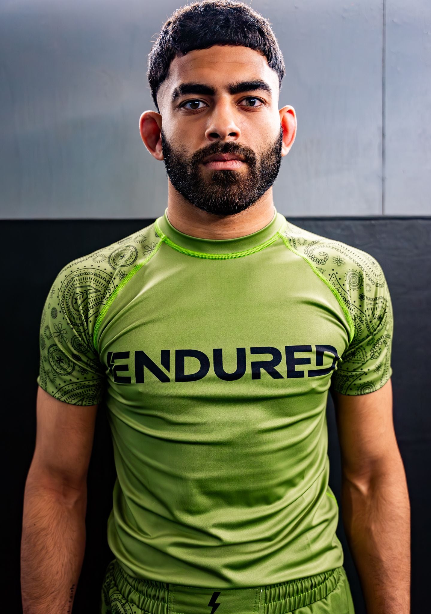 Green Paisley rashguard