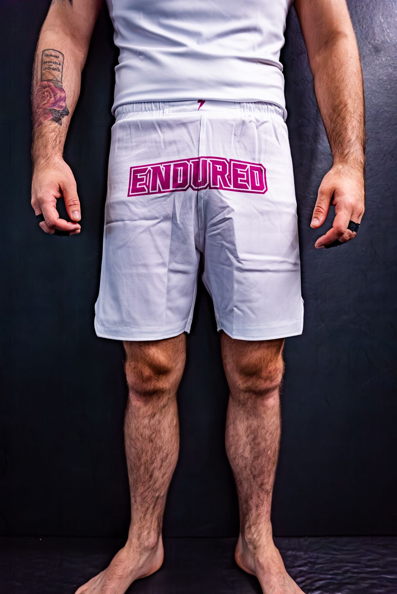 Pink on white 2in1 shorts.