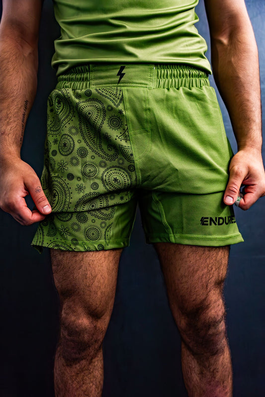 Green Paisley shorts